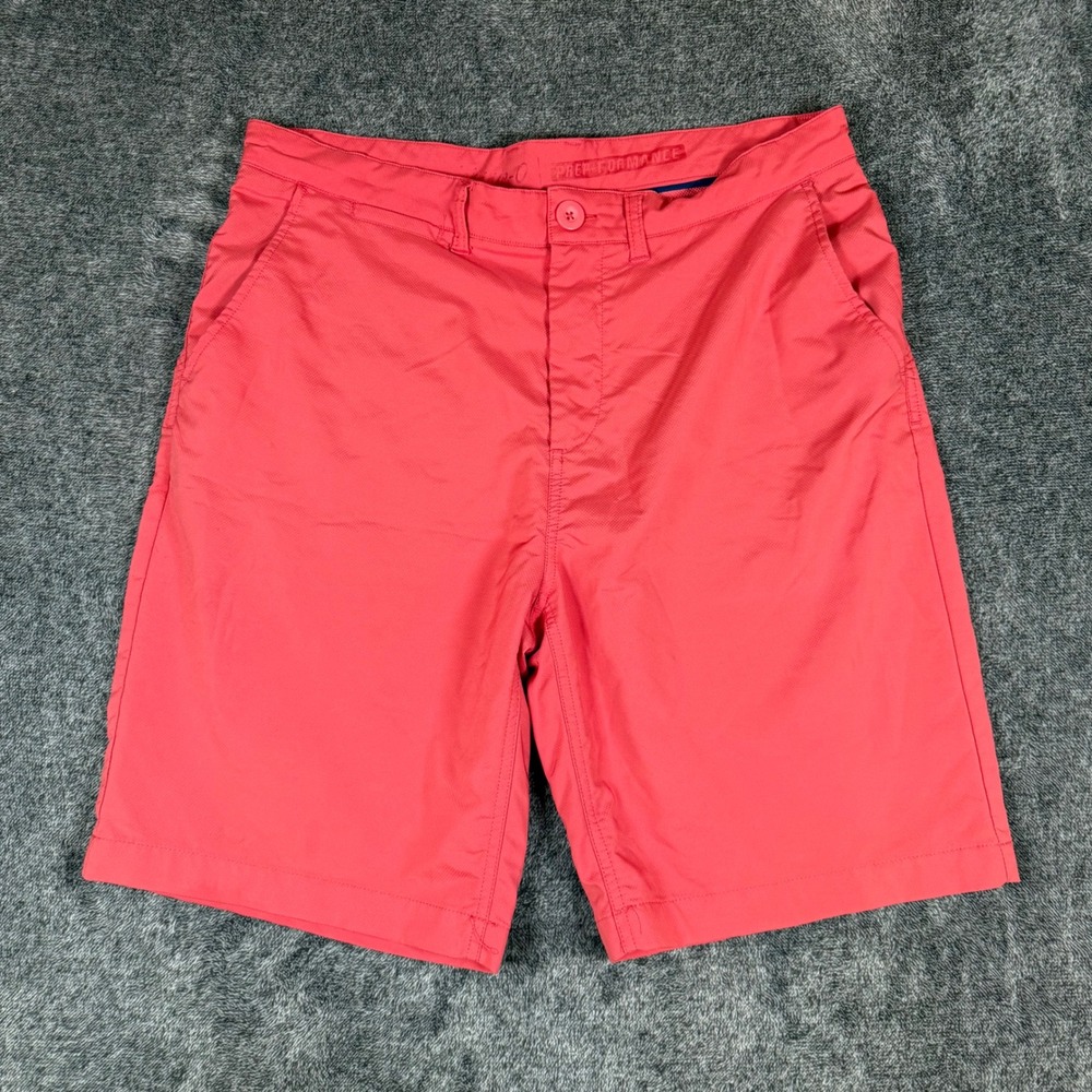 Johnnie-O Prep-Formance Mens Shorts 35 Coral Pink Golf Performance Stretch